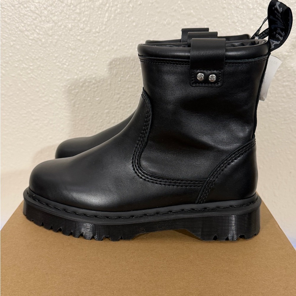 Dr. Martens Anistone Lo Leather Biker Boots Black leather - Picture 5 of 10
